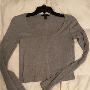 Forever 21 Button Long Sleeve Top